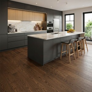 PARQUET PREFINITI - Rovere 1 Strip - Anticato Cognac - Verniciato Opaco - Spazzolato-1